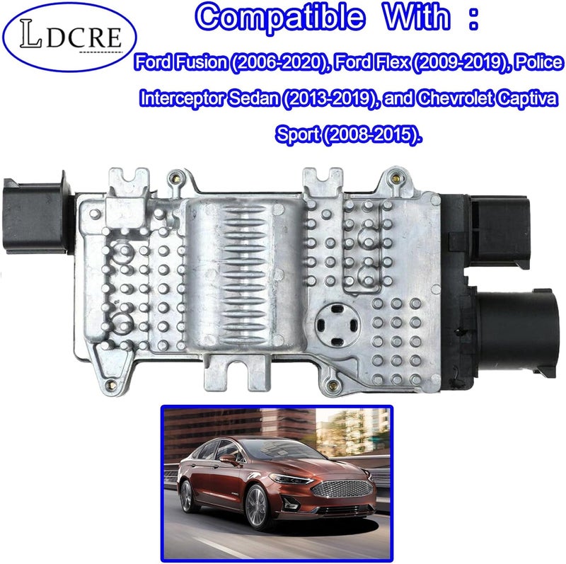 LDCRE Engine Radiator Cooling Fan Control Module for Ford Fusion 2006-2020, Flex 2009-2019, Police Interceptor, Chevrolet Captiva Sport, Replaces 01247391, 20787305, 1247391,1137328617 - Image 4